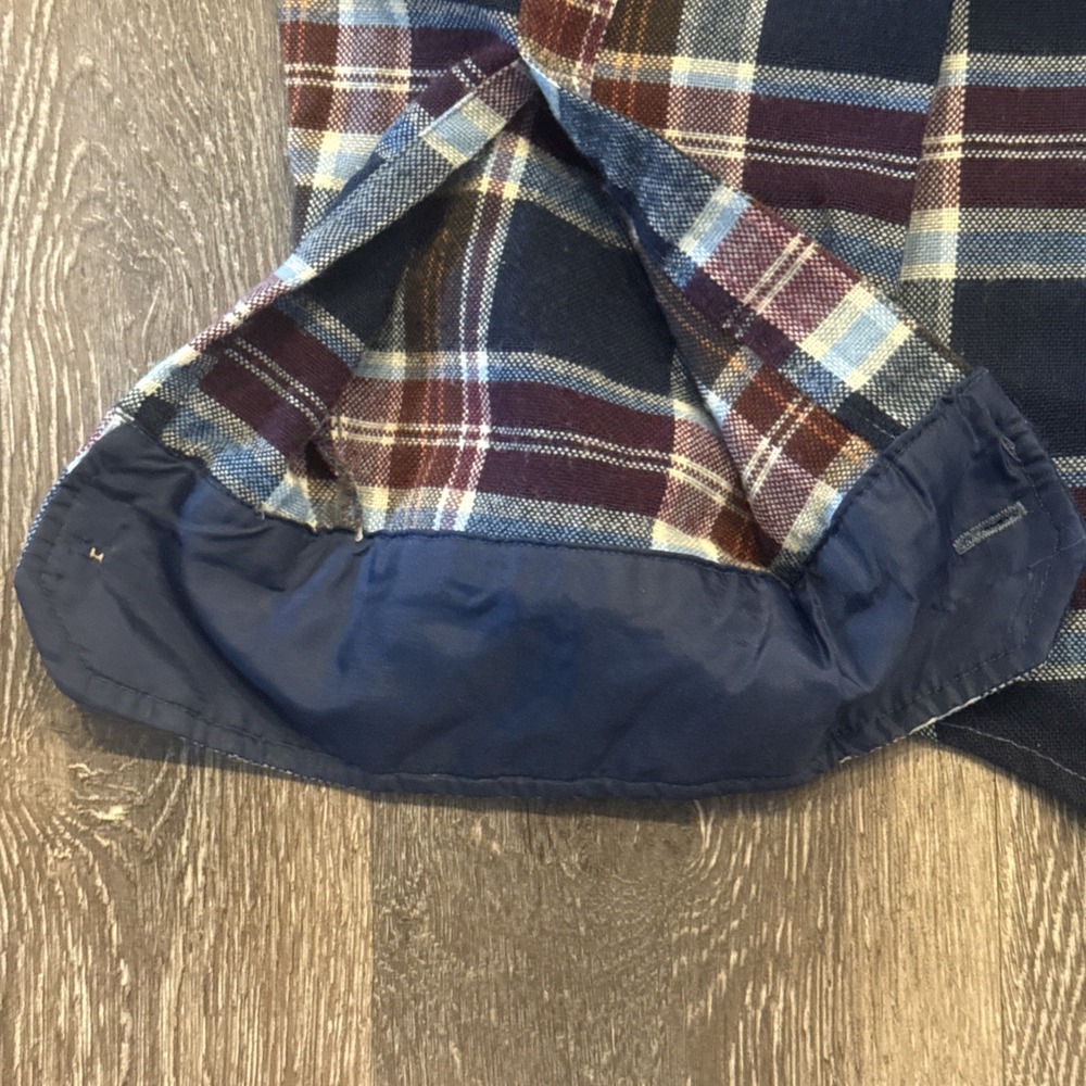 Vintage Sears X-Tall Plaid Flannel Shirt Mens Large 16-16.5 Western  Acrylic - Picture 6 of 10